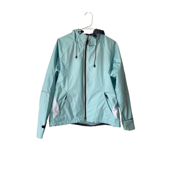 Halifax Traders Aqua XL Rain Jacket Hooded Windbreaker Waterproof Outdoor Hiking - Picture 1 of 11